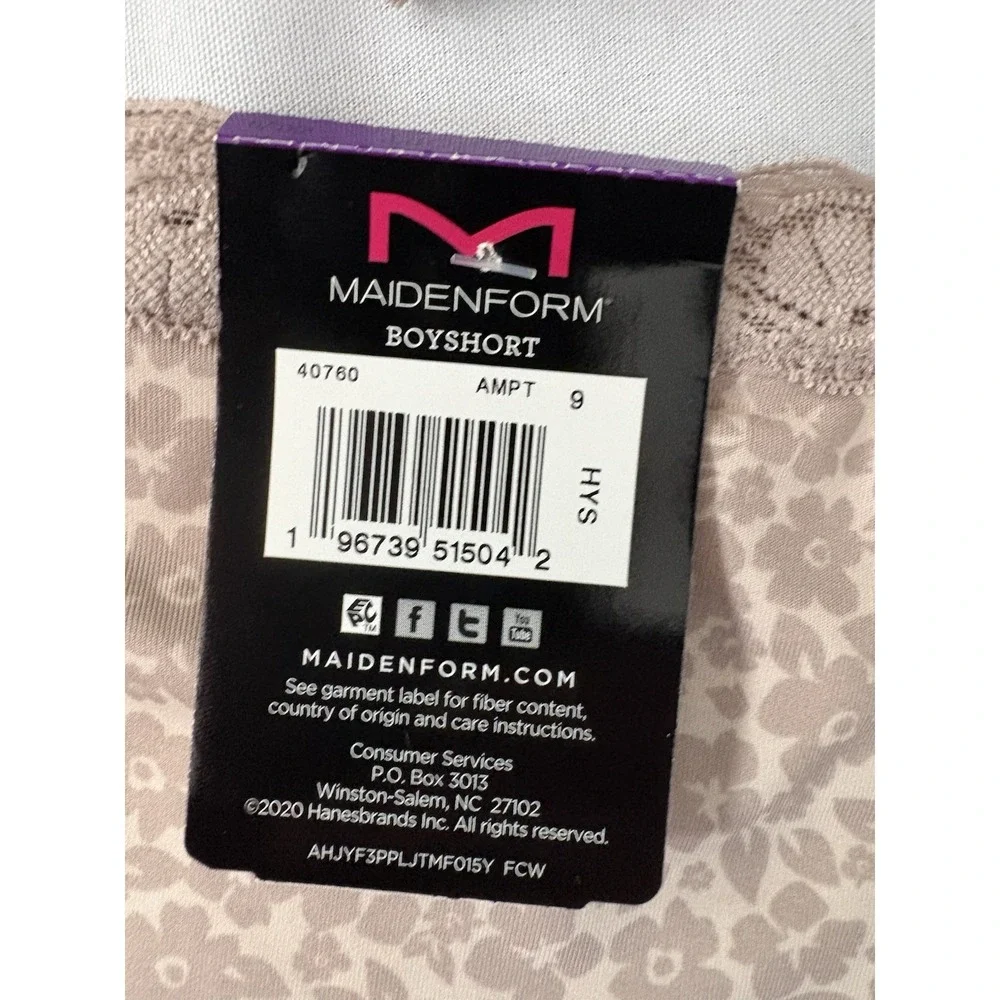 NEW Maidenform One Fab Fit Boyshort Panty 40760 Multicolor Womens 2xlarge 2 Pair
